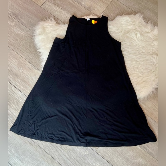 Old Navy Dresses & Skirts - OLD NAVY | “Go-To” Casual, Ultra Soft Swing Black Sleeveless Dress (L)